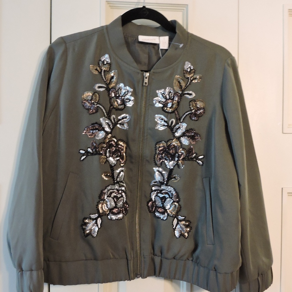 NWT Olive Chico's Chique Olive Jacket - Size 1P